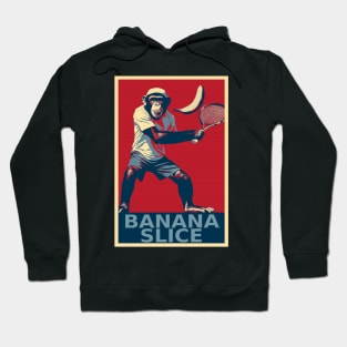 Banana Slice Funny Tennis Chimpanzee Hoodie